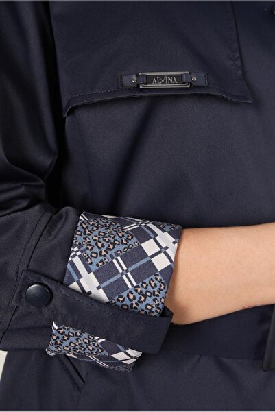 Alvina MANŞETLERİ DESENLİ TRENÇKOT 10807