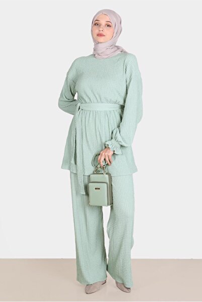 TRENDTESETTÜR Green Waffle EffecT Women's Trousers SeT - T 42716