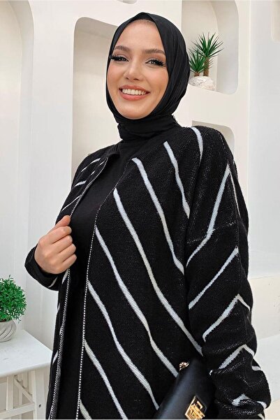 TRENDTESETTÜR ΓΥΝΑΙΚΕΙΑ ΜΑΥΡΑ ΡΙΓΕ ΠΛΕΚΤΑ ΖΑΚΕΤΑ T 3316