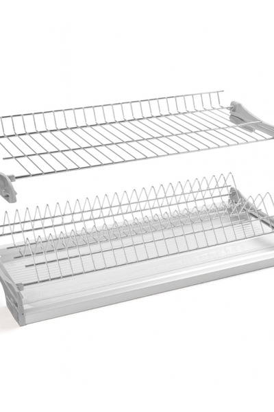 Adsinio Scurgător de vase din oțel inoxidabil cu 2 rafturi, pentru dulap cu d...