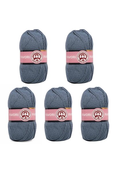 Ören Bayan Ören Favorite Knitting Yarn - Charcoal Blue - 5 Pack - (Color Code: 018)