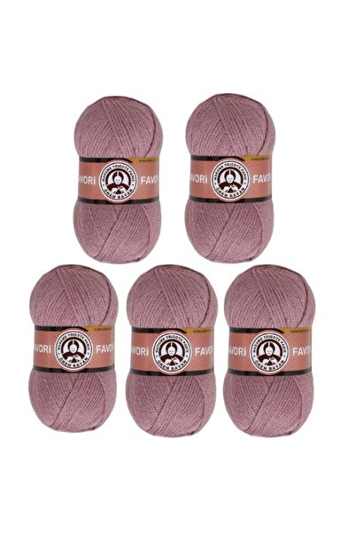 Ören Bayan Ören Favori Örgü İpi - Gül Kurusu - 5'Li Paket - ( Renk Kodu : 127 )