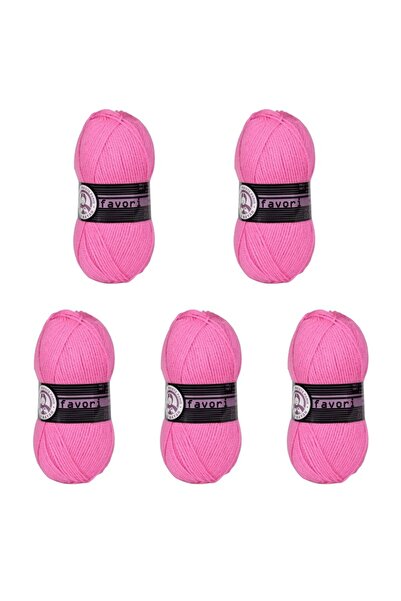 Ören Bayan Ören Favori Örgü İpi - Pembe - 5'Li Paket - ( Renk Kodu : 042 )