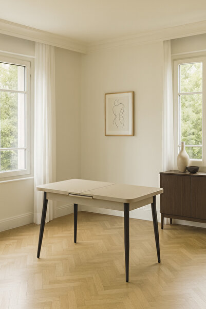 Atolye Casa 70x120cm Cappuccino Açılır Mutfak Masası Ay Model