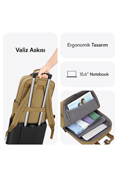 Mack حقيبة ظهر نوفا إيكو نوت بوك مقاس 15.6 بوصة من Mce-1523 بلون الجمل