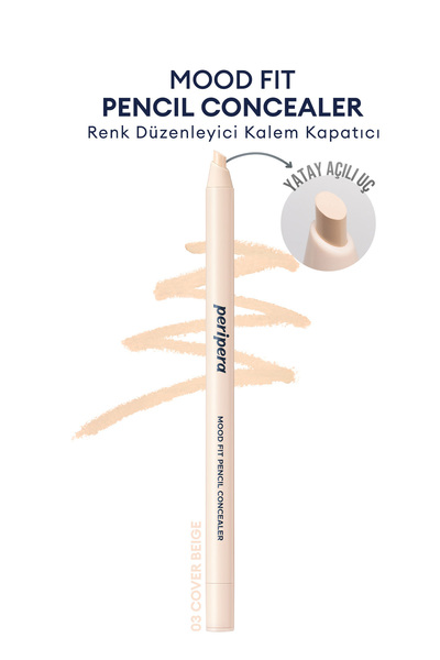 PERIPERA Renk Düzenleyici Kalem Kapatıcı Bej Renk PERIPERA Mood Fit Pencil Concealer 003 Cover Beige