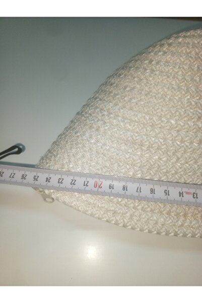 AZR HOME DESİGN Jute Rope Wicker Wallet Bag Makeup Bag with Zipper