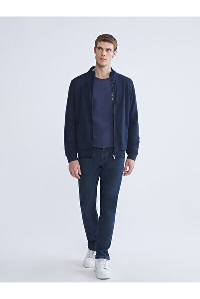 LC Waikiki Ανδρική πλεκτή ζακέτα Standard Mold Stand Collar