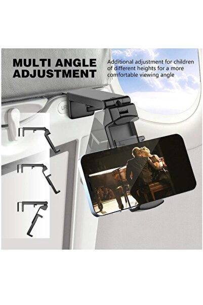 fulina Universal in Flight Airplane Phone Holder Mount. Handsfree Phone Holder for Desk Tray with Multi-dir