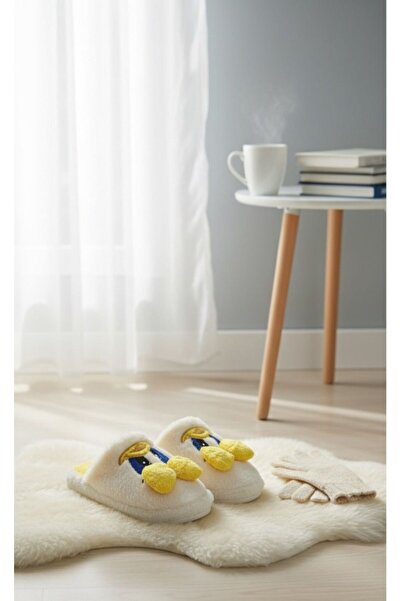 Slipcat Cute Bowknot Duffy Duck Figured Embroidered Non-Slip Sole House Slippers