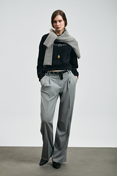 Lufian Beggy Women's Knitted Sweatshirt Black