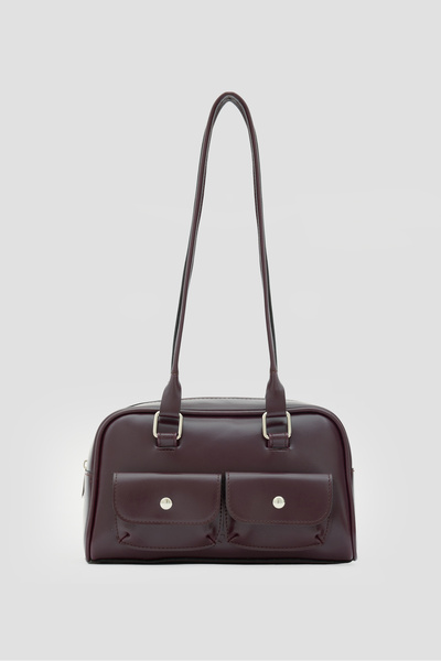 Shule Bags Rhan Retro Baguette Bag Burgundy