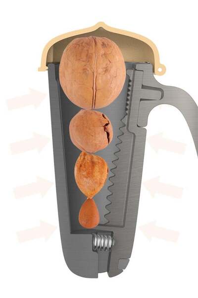 COOYA Multi Functional Nut Peeler With Splash Proof And Labor Saving Functions Metal Fracture Tool Heavy D