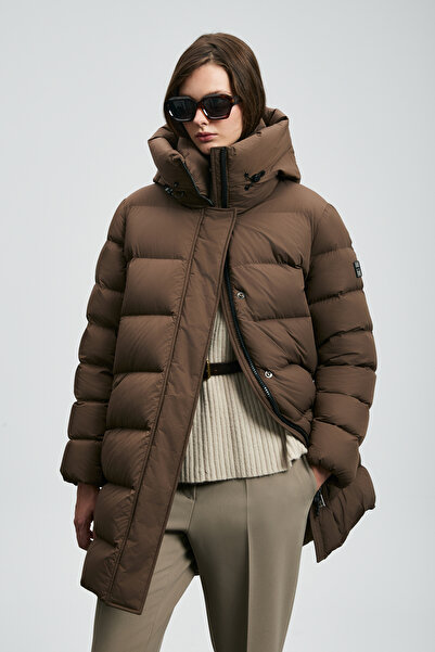 Lufian Olivia Goose down Women's Coat Brown