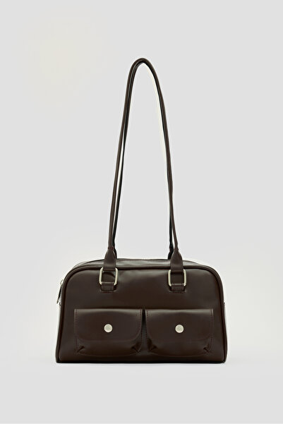 Shule Bags Rhan Retro Baguette Bag Brown