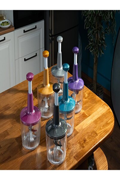 decorev 3-Blade Top-Press Hand Rondos – Practical Vegetable, Fruit, and Onion Chopper |   Quick and Easy to Use