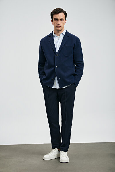 Lufian Mars Men's Cardigan Navy Blue