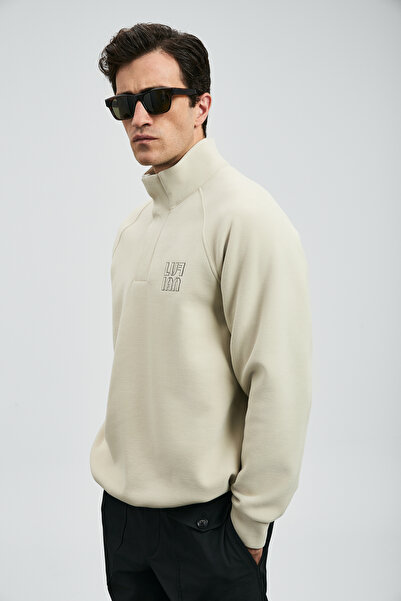 Lufian Hazel Erkek Sweatshirt Ekru