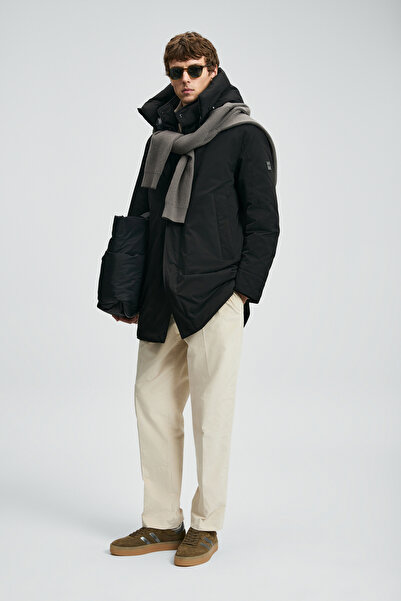 Lufian Donald Goose Feather Men's Coat Black