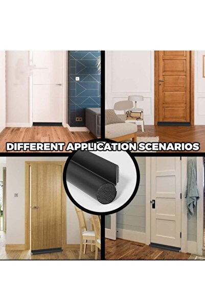 Arabest Adjustable Waterproof Soundproof Storm Door Sweep Black