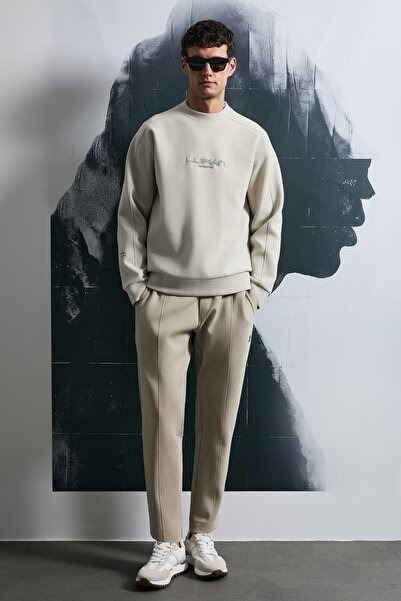 Lufian Σκούρο ανδρικό φούτερ εκρού