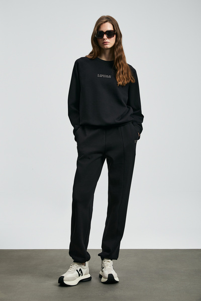 Lufian Alıce Kadın Örme Sweatshırt Siyah