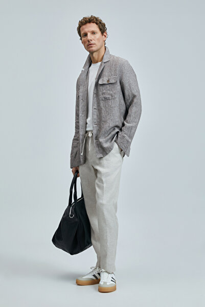 Lufian Karl Smart Erkek Chino Pantolon Slim Fit Bej