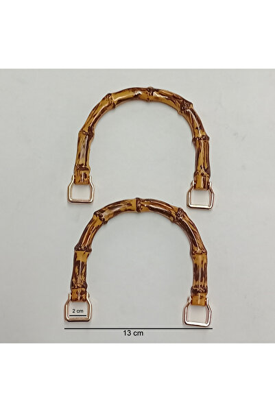 AĞIRSOY Цената е за чифт дървени дръжки за пластмасови торбички с бамбуков вид.