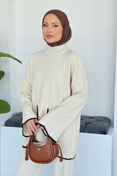 Şulemoda Giyim Σετ πλεκτών ενδυμάτων Dudu Μπεζ