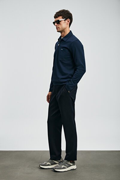 Lufian Lucas Smart Men's Polo T-Shirt Dark Navy Blue