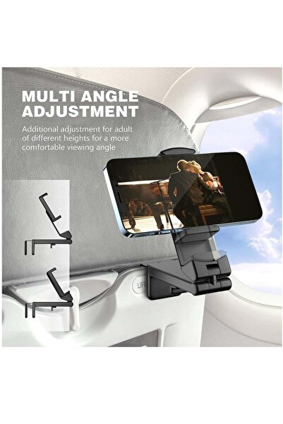 fulina Universal in Flight Airplane Phone Holder Mount. Handsfree Phone Holder for Desk Tray with Multi-dir
