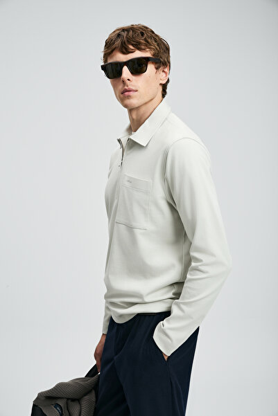 Lufian Lucas Smart Men's Polo T-Shirt Gray