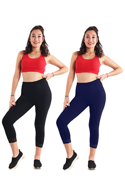 ASN concept Women's Lace Tights 2-Pack (Plus Size Option Available)