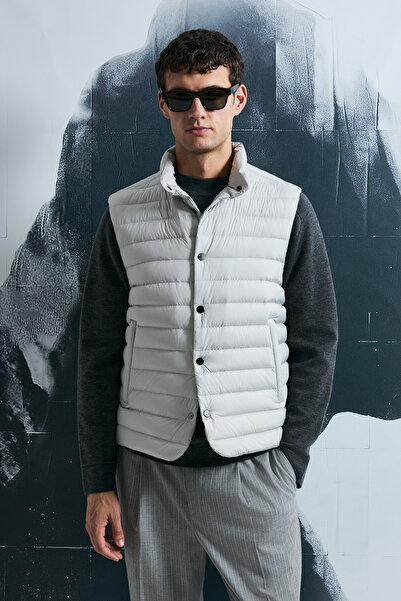 Lufian Soon Kaz Tüyü Erkek Şişme Mont Taş