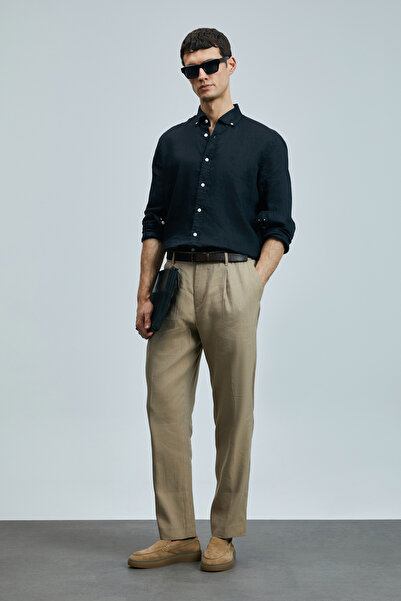 Lufian Tom Smart Erkek Chino Pantolon Slim Fit Deve Tüyü