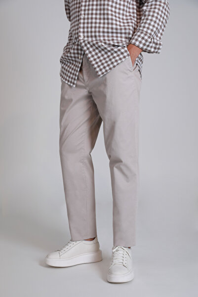 Lufian Gabrıel Spor Erkek Chino Pantolon Slim Fit Taş