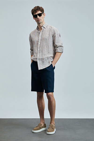 Lufian Peler Sports Men's Chino Shorts Slim Fit Navy Blue