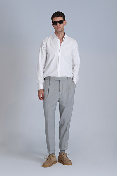 Lufian Barka Erkek Basic Gömlek Slim Fit Beyaz