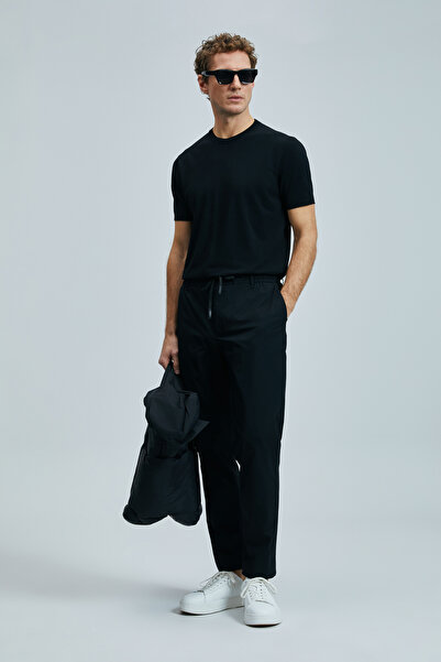 Lufian Alex Smart Ανδρικό παντελόνι Chino Slim Fit Μαύρο