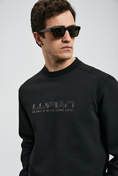 Lufian Luther Erkek Sweatshirt Siyah