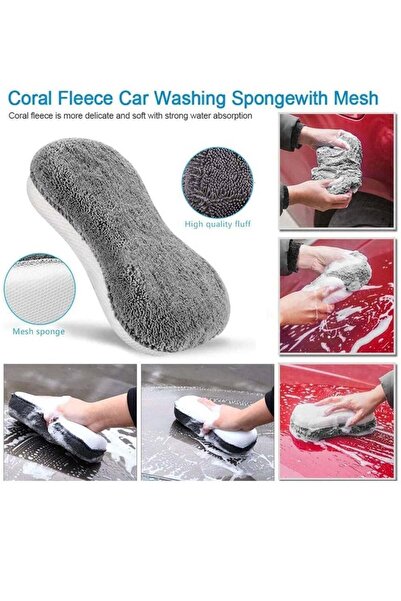 Saharaz 9PCS Car Wash Cleaning Tools Kit Auto Care,with Soft Cloth Towel,Detail Brushe,for Motor Car Clean