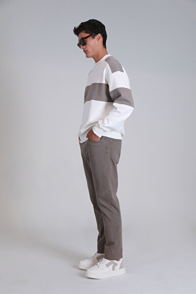 Lufian Helt Spor Erkek Chino Pantolon Slim Fit Kum