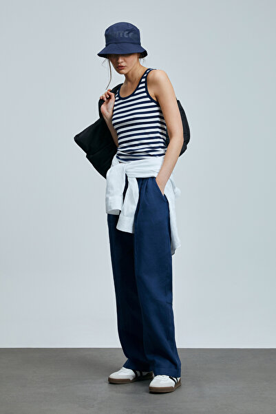 Lufian Γυναικείο βαμβακερό μπλουζάκι Lelan Navy Blue