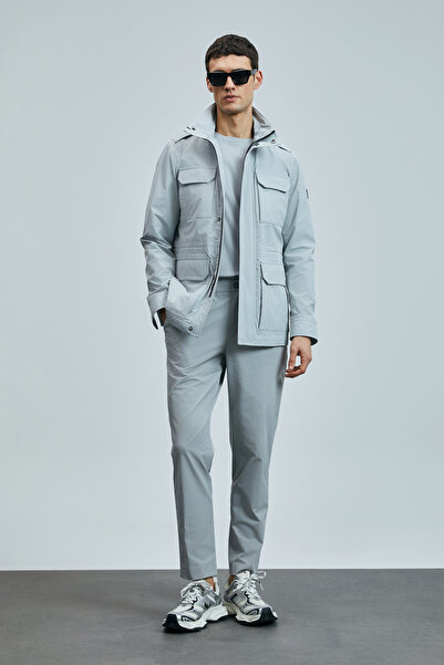 Lufian Alex Smart Ανδρικό παντελόνι Chino Slim Fit Stone