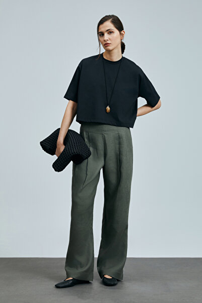 Lufian Herme Γυναικείο Βαμβακερό T-Shirt Μαύρο