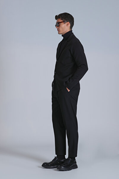 Lufian Pier Spor Erkek Chino Pantolon Slim Fit Siyah