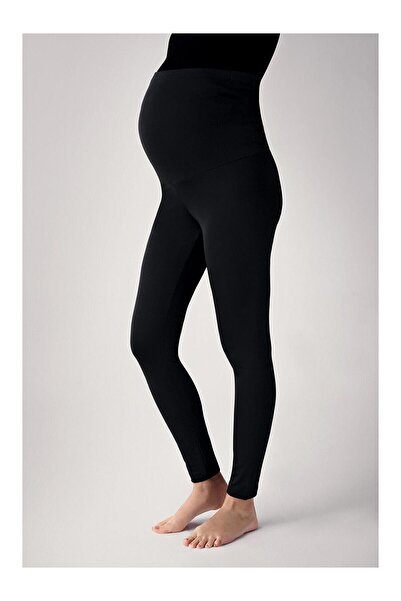 ZACHARIUZ Black Adjustable Waist Support Maternity Leggings