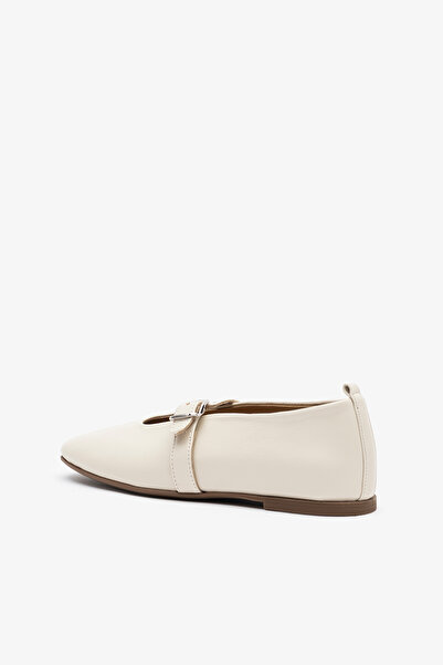 Louis Cardy Vitus Cream Leather Women's Ballerinas