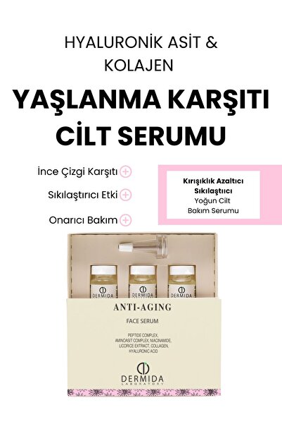 DERMİDA Yaşlanma ve Kırışıklık Karşıtı, Yenileyici, Collagen Destekli Cilt Ba...