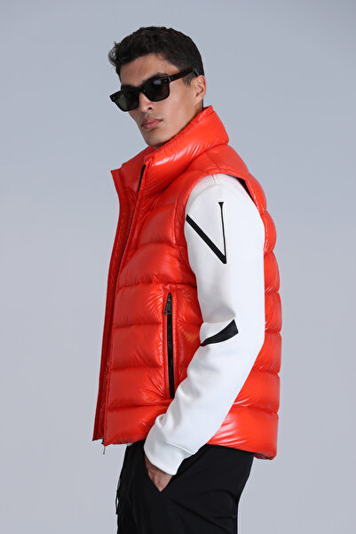 Lufian Peter Kaz Tüyü Erkek Yelek Turuncu